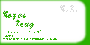 mozes krug business card